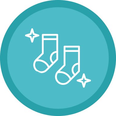 iki çorap düz simgesi, vektör illüstrasyonu