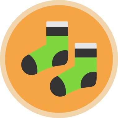 iki çorap düz simgesi, vektör illüstrasyonu