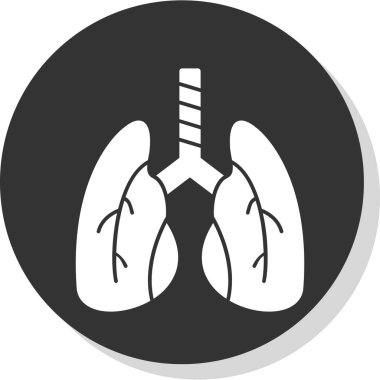 akciğerler web simgesi basit illüstrasyon 