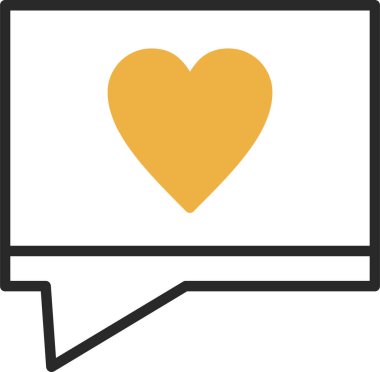 vektör illüstrasyonunda baloncuk sohbeti kalp simgesi