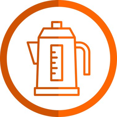 Çaydanlık. Web simgesi vektör illüstrasyonu