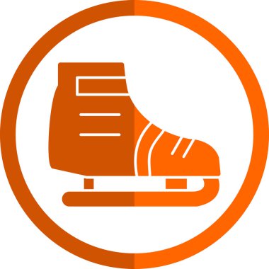 Buz pateni ikonu. Basit vektör illüstrasyonu