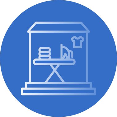 Çamaşır dükkanı simgesi, vektör illüstrasyon tasarımı