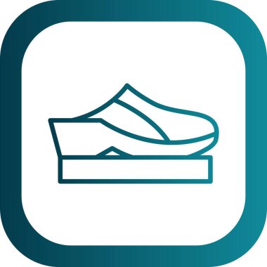 Benzersiz ayakkabı vektörü simgesi