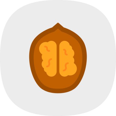 Ceviz. Web simgesi basit illüstrasyon