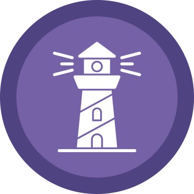 deniz feneri web simgesi, vektör illüstrasyonu 