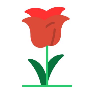 Lale çiçek simgesinin vektör illüstrasyonu