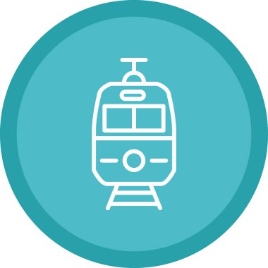 Basit tren vektör çizgisi resimlemesi  