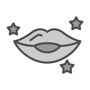 Dudaklar. Web simgesi basit illüstrasyon 