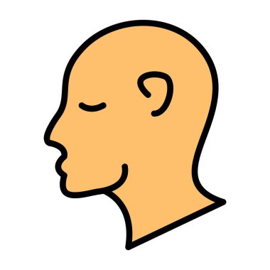 Baş vektör simgesi olan ve kolayca düzenleyebilen adam