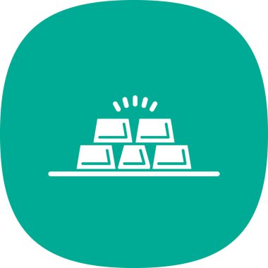 altın çubuk simgesi, vektör illüstrasyonu basit tasarım