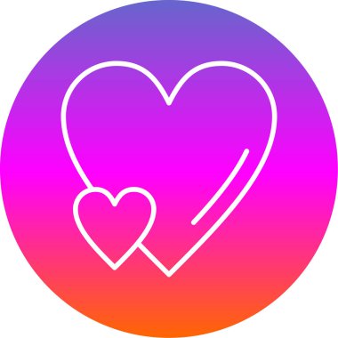 Kalp simgesi, vektör illüstrasyonu basit tasarım