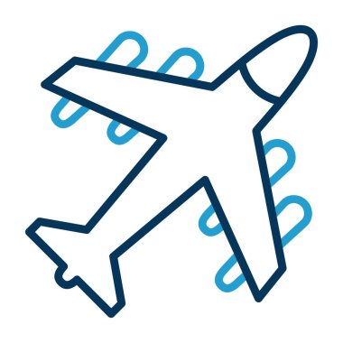 uçak ikonu vektör illüstrasyonu 