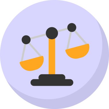 Adalet Ölçekleri simgesi web basit illüstrasyon