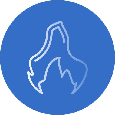 Ateş alevi. Web simgesi basit illüstrasyon