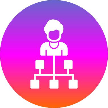 Yönetimin düz simgesinin vektör illüstrasyonu 