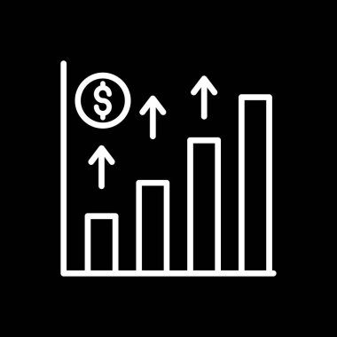 iş grafiği simgesi soyut bir grupta izole edildi