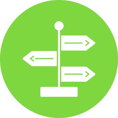 Yön, işaret direği simgesi. Basit vektör illüstrasyonu