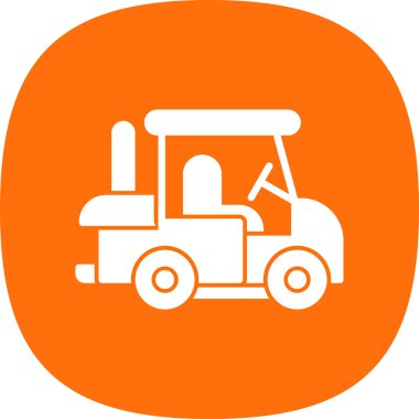 Golf Arabası simgesinin vektör illüstrasyonu