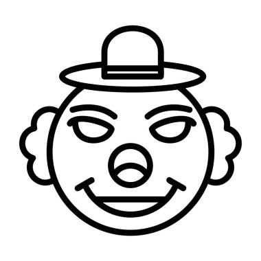 Palyaço vektör illüstrasyonu, simge ögesi arkaplanı                  