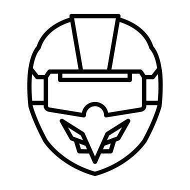 VR Yarış Miğferi ikon vektör illüstrasyonu