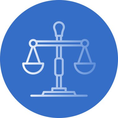 Adalet ve adalet ikonunun vektör çizimi, adalet ve adalet simgesi.