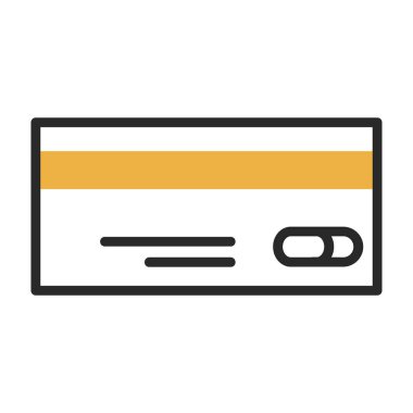 Kredi kartı simgesi, vektör illüstrasyonu