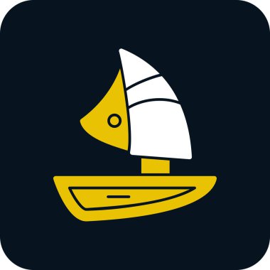 tekne ikonu vektör illüstrasyonu