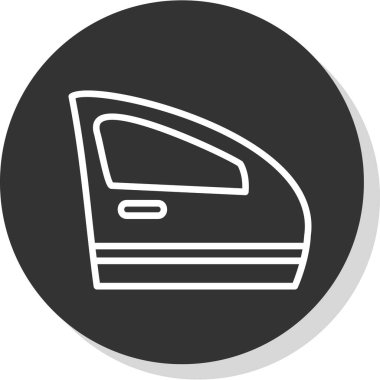 Araba kapısı. Web simgesi basit illüstrasyon