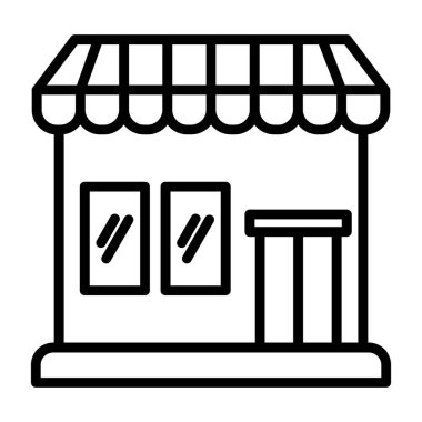 Market simgesinin vektör illüstrasyonu