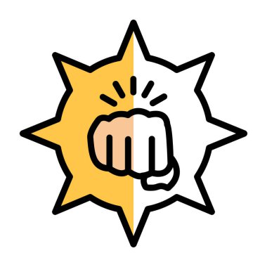 Yumruk. Basit tasarımda simge 