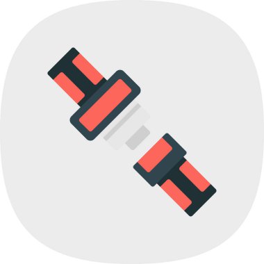 Emniyet kemeri düz simgesi, vektör illüstrasyonu 