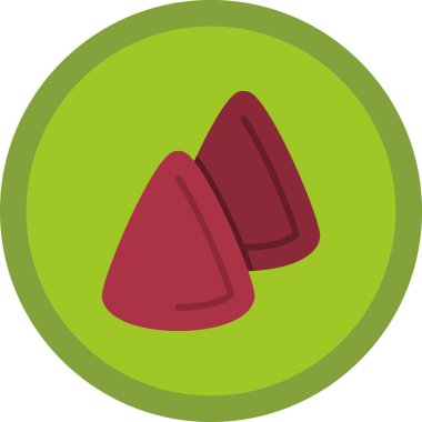 Cuberdon şeker ikonu, Belçika geleneksel tatlısı, vektör illüstrasyonu