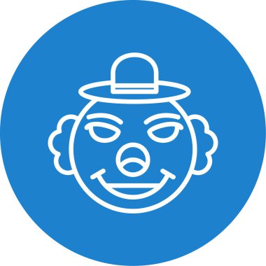 Palyaço vektör illüstrasyonu, simge ögesi arkaplanı                  