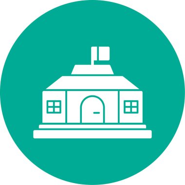 Bir ev simgesinin vektör illüstrasyonu