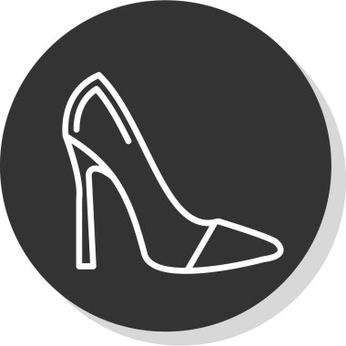 Yüksek topuklu. Web simgesi basit tasarım