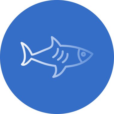 balık simgesi, vektör illüstrasyonu basit tasarım