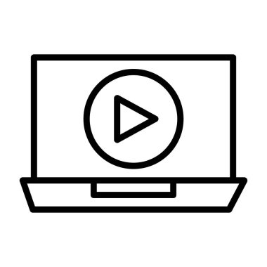 vektör ince çizgi simgesini çal