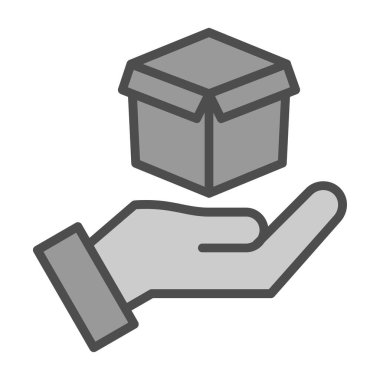 Karton ve paket logosu izole edilmiş. Web için karton ve dağıtım hisse senedi seti.