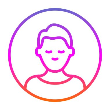 Erkek avatar kutsal kişilerin resmi, vektör çizim