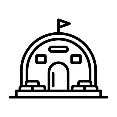 Otel simgesi, vektör illüstrasyonu