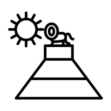 Güneş enerjisi simgesi, dış hat biçimi