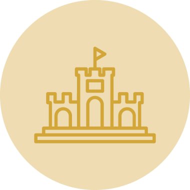Kumdan kale simgesi, vektör illüstrasyonu basit tasarım