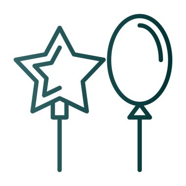 Balonlar. Web simgesi basit illüstrasyon  