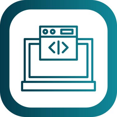 vektör ağ kodlama simgesi illüstrasyonu