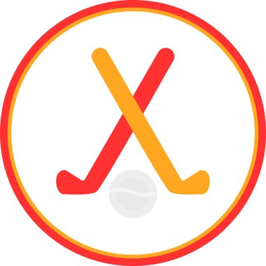 Hokey sopaları ikonu. düz tasarım biçim vektör illüstrasyonu