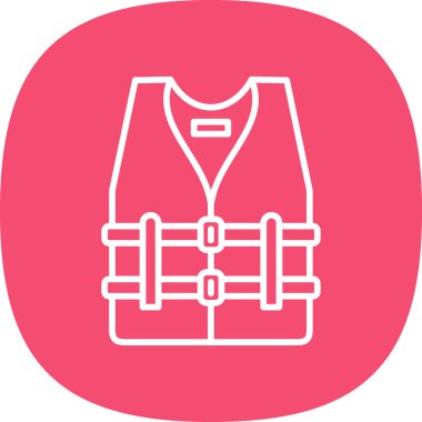 Can yeleği simgesi, vektör illüstrasyonu basit tasarım