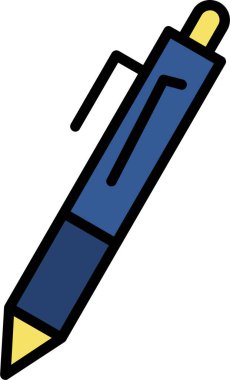 Dolma kalem simgesi, vektör illüstrasyonu basit tasarım