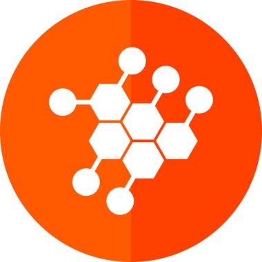 Moleküllü bir molekülün vektör simgesi