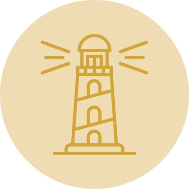 deniz feneri web simgesi, vektör illüstrasyonu 